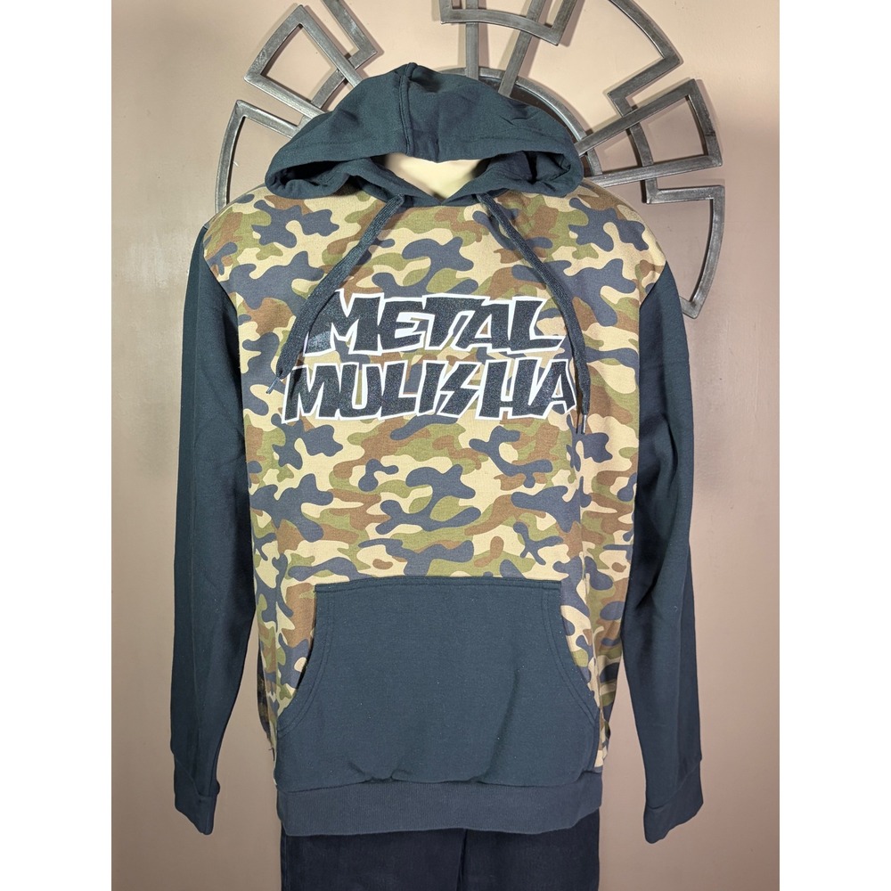 Metal Mulisha Mens 2XL Camo Black Pullover Hoodie Sweatshirt Logo Graphic